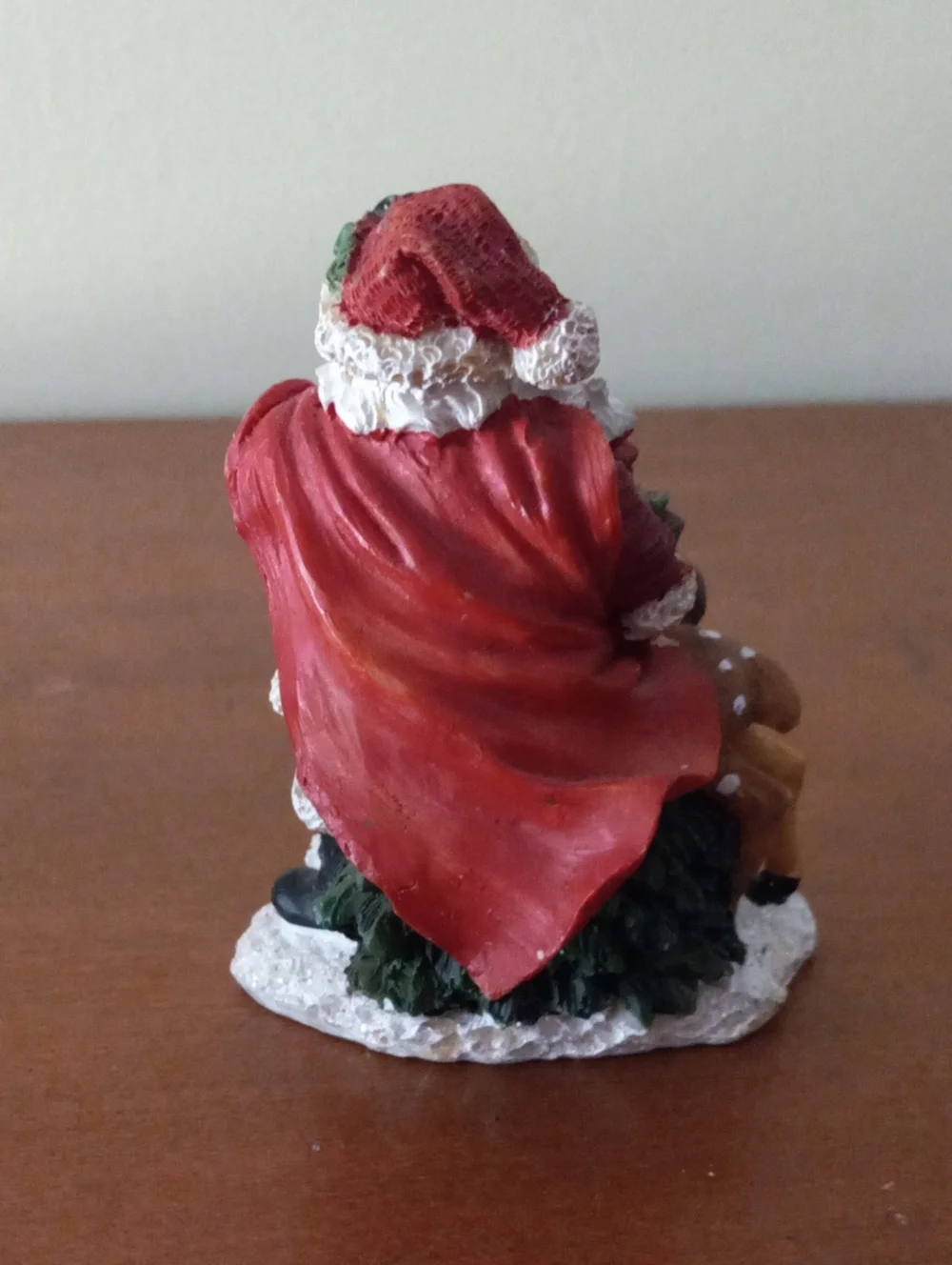 Santa Claus with Reindeer Figurine - Christmas Decor